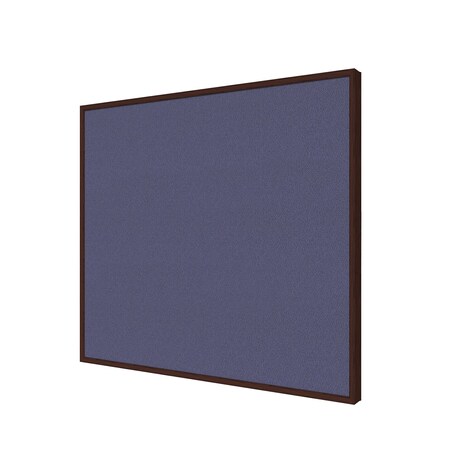 Ghent Bulletin Board, Fabric, 4 ft H x 4 ft W, Espresso Modern Frame, Blue IMM44ESPF93